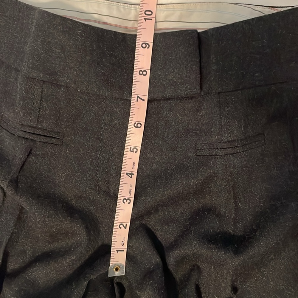 Diane von Furstenberg Midrise Flared Grey Wool Pants - Picture 14 of 15